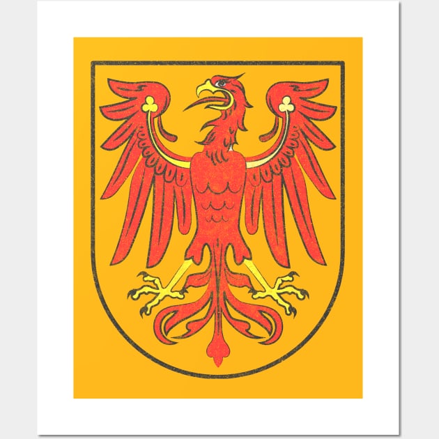 Faded-Style Brandenburg Coat Of Arms / German Gift Wall Art by DankFutura